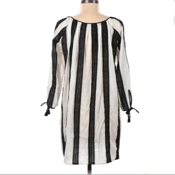 J.CREW Tie Neck Bow & Tie Traditional Romanian Style Dress Size Medium - Picture 3 of 14